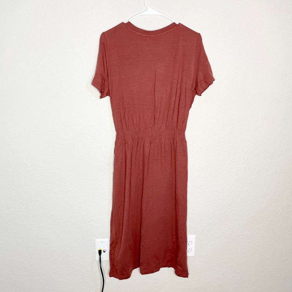 Vero Moda Bianca Dress Tie Waist Mahogany - Picture 7 of 9